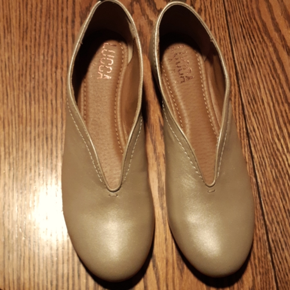 Golden pair of shoes